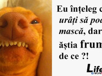 Eu înțeleg ca cei urâți să poarte  mască, dar noi  ăștia frumoși,  de
