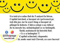 Un tată și-a adus fiul de 5 anișor la birou.