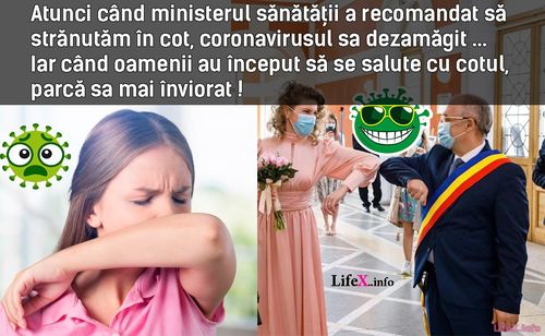 Straănutul în cot și salutarea cu cotul