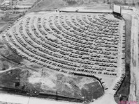 Autocinema în South Bend, Indiana,  SUA, 1950